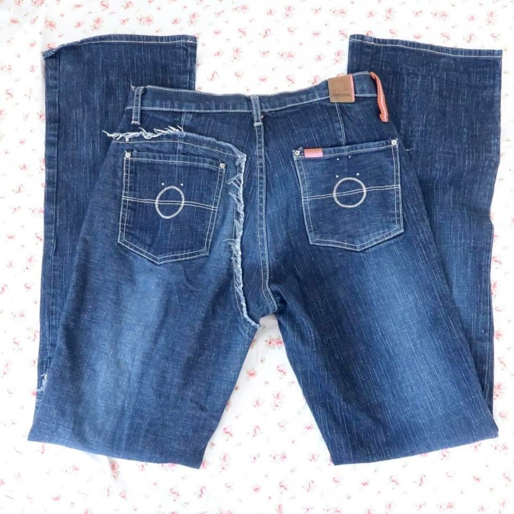 Y2K Oberhaus Low Rise Flare Jeans‎ Wide Leg — Indie Grunge / Vintage 2000s Denim